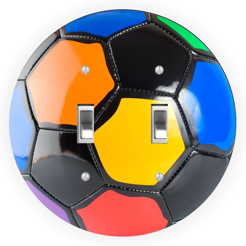 Colored Socker Ball Design - Round - Double Toggle