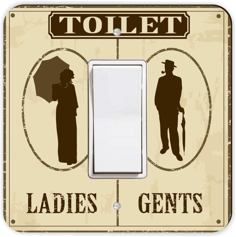 Retro Toilets Door Sign - Rocker