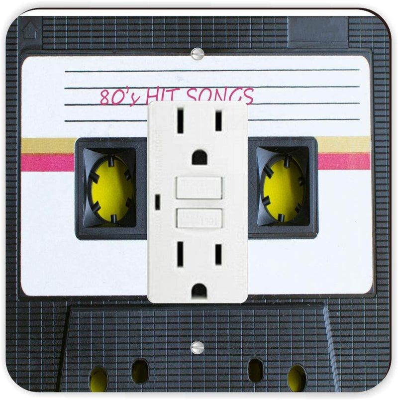 80's Cassette Design - Square GFI Outlet Cover