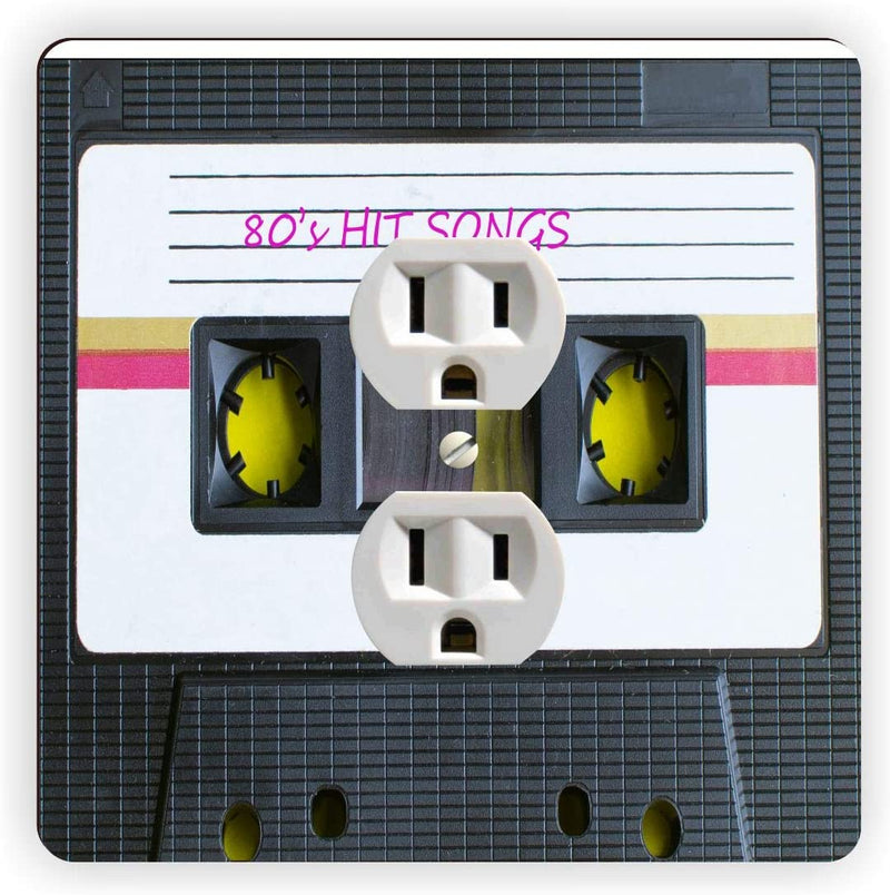 80's Cassette Design - Square Outlet Cover