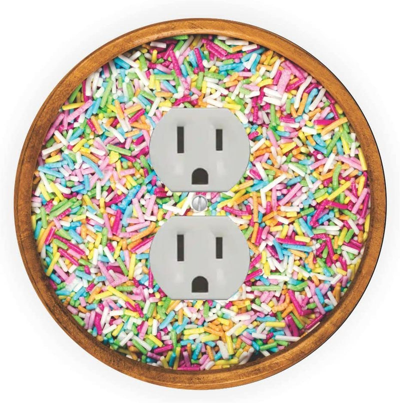 Bowl of Sprinkles Design - Round Outlet Cover