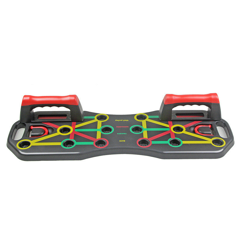 PUSH-UP STAND BOARD WITH RESISTANCE BANDS