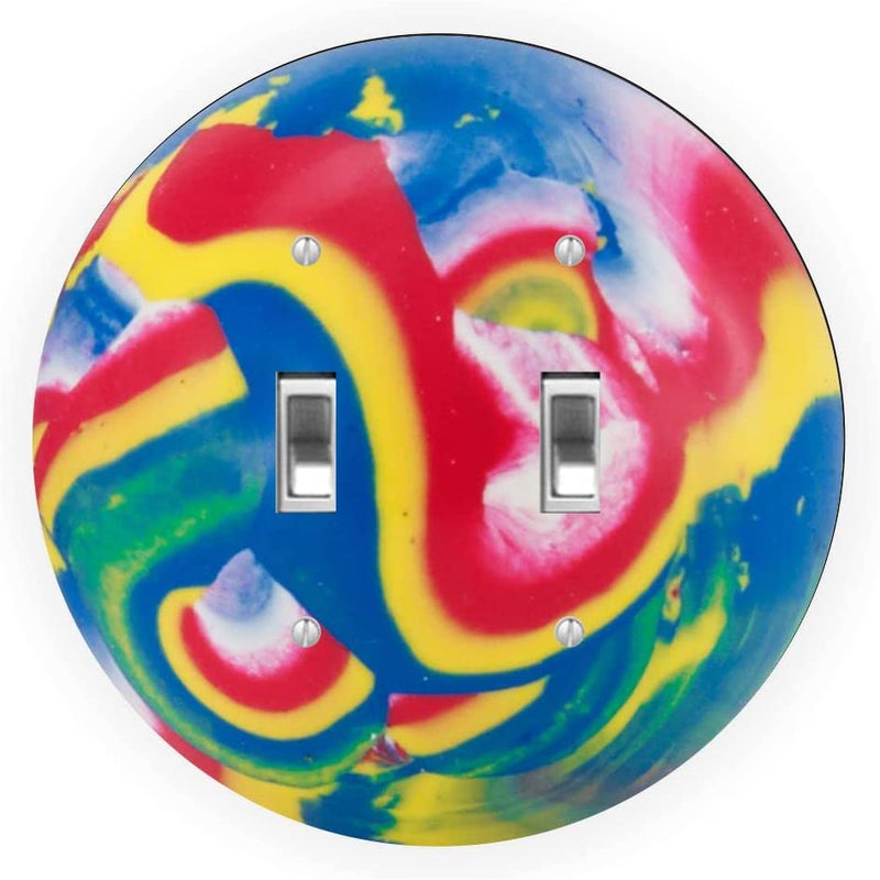 Bouncing Ball Design- Round Light Switch Plate Cover - Single Toggle