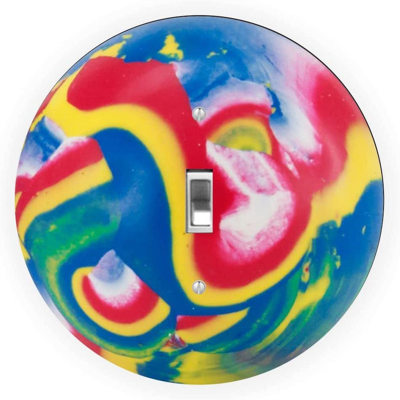 Bouncing Ball Design- Round Light Switch Plate Cover - Single Toggle